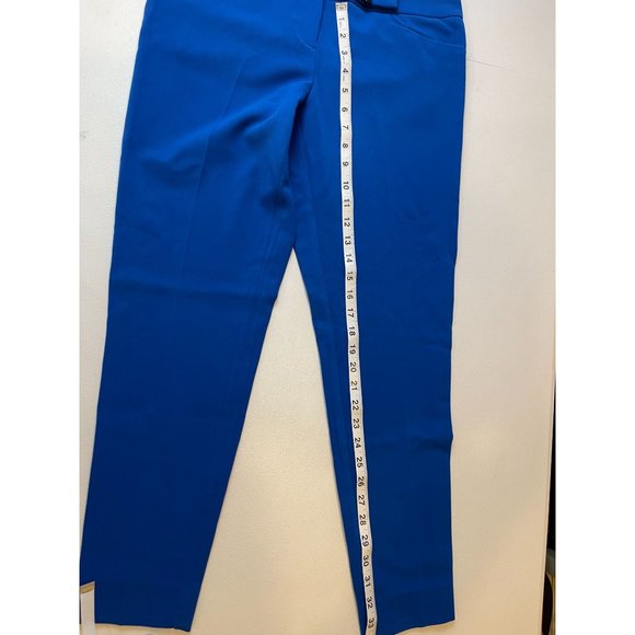 LTD Women Dress Pants Ankle Cropped Drew Fit P10M3357 Mid Rise Royal Blue Size 6 - Picture 5 of 11